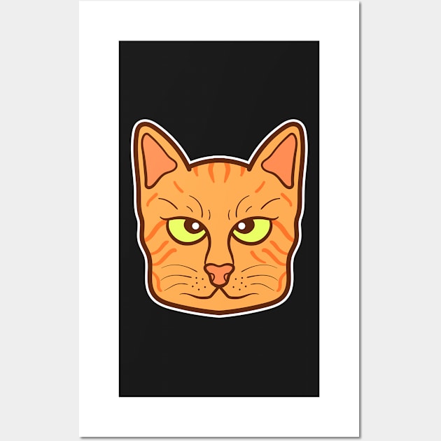 Orange domestic cat Wall Art by Dzulhan